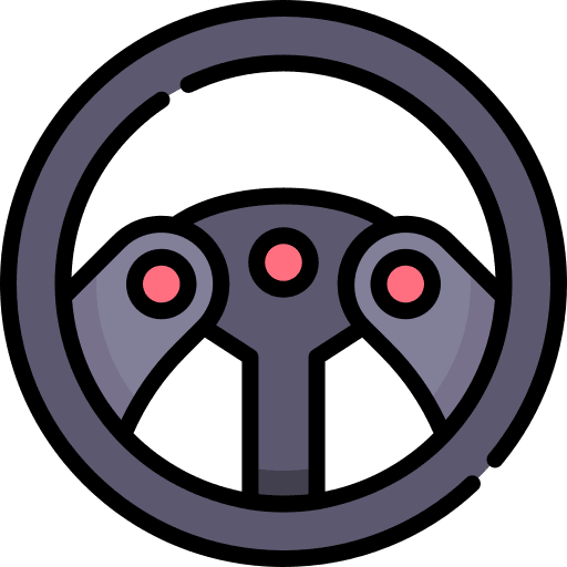 Steering wheel racing game gaming driving icon