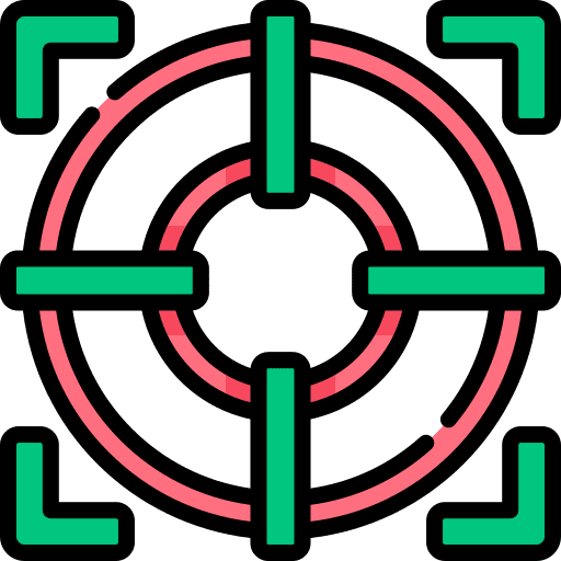 Target business and finance aim shooting icon
