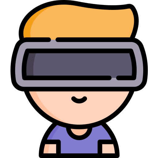 Virtual reality vr glasses technology multimedia icon