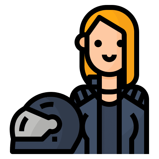 Biker free time avatar hobbies icon