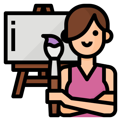 Painter woman painter lifestyle icon