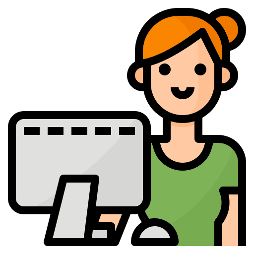 Geek people woman free time icon