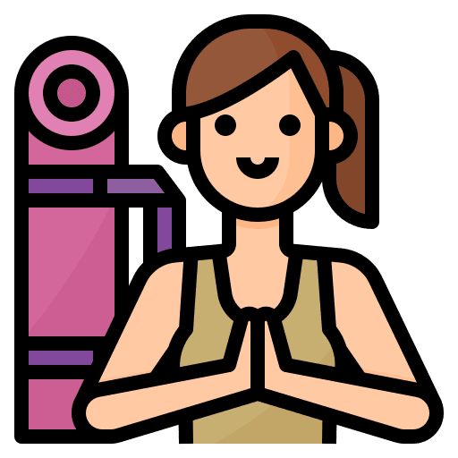 Yoga people free time woman icon