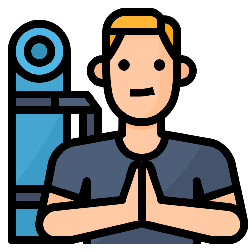 Yoga wellness lifestyle man icon
