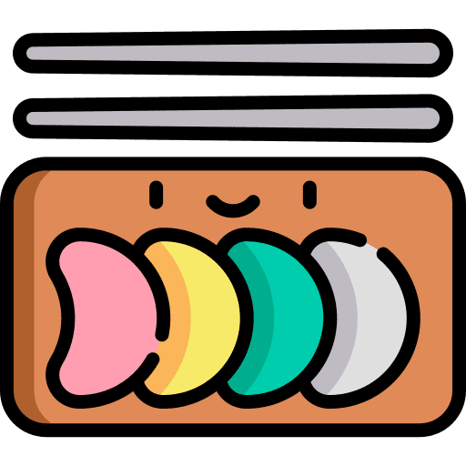 Songpyeon korea traditional asian food icon