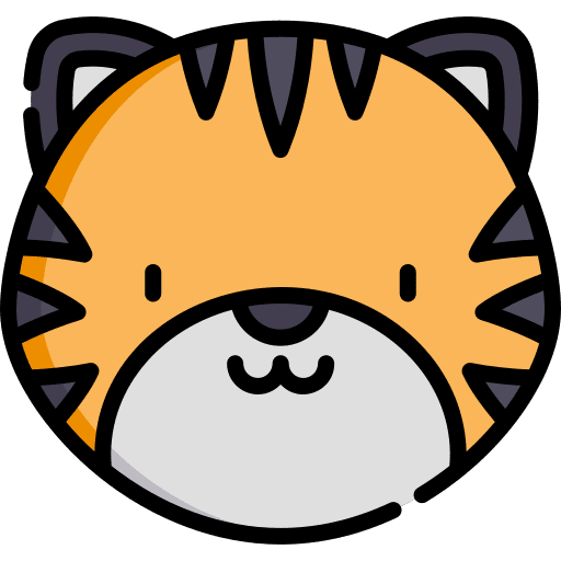 Tiger animal zoo feline icon
