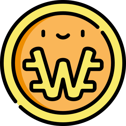 Won money coin exchange icon