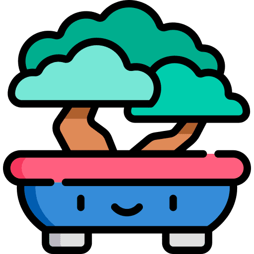 Bonsai nature plant japan icon