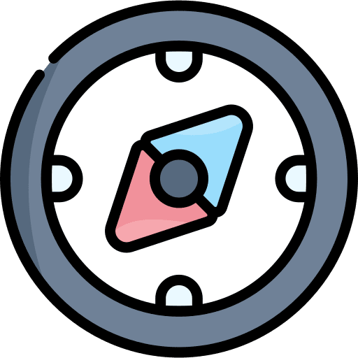 Compass navigation maps and location gps icon