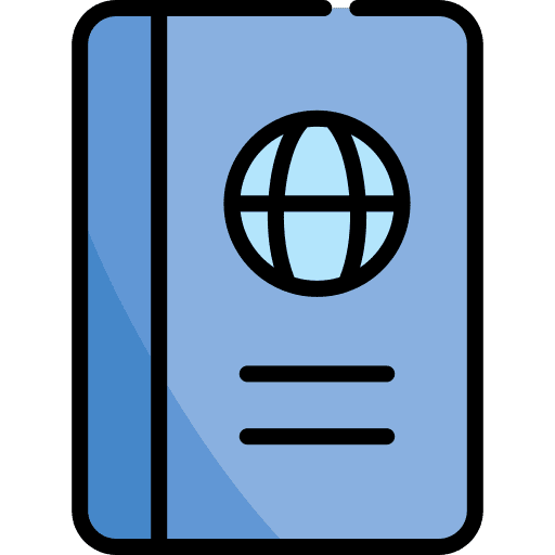 Passport identification passport identity icon