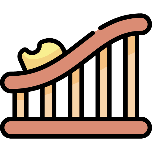 Roller coaster amusement park fair ground playground icon