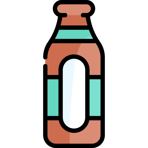 Beer food and restaurant beer bottle label icon