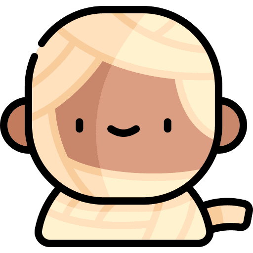 Mummy people halloween terror icon