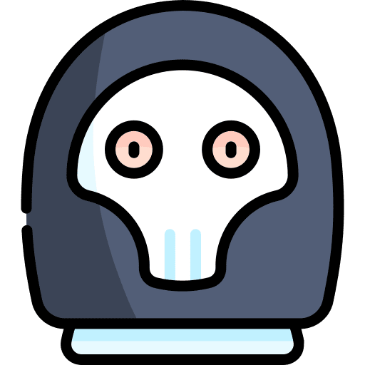 Death scary spooky skull icon