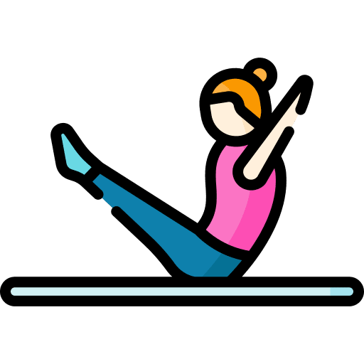 Pilates pose wellness body icon