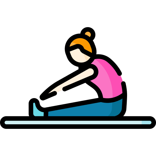 Stretching body yoga excercise icon