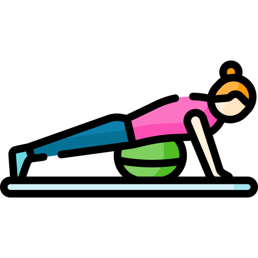 Pilates body balance ball pilates icon