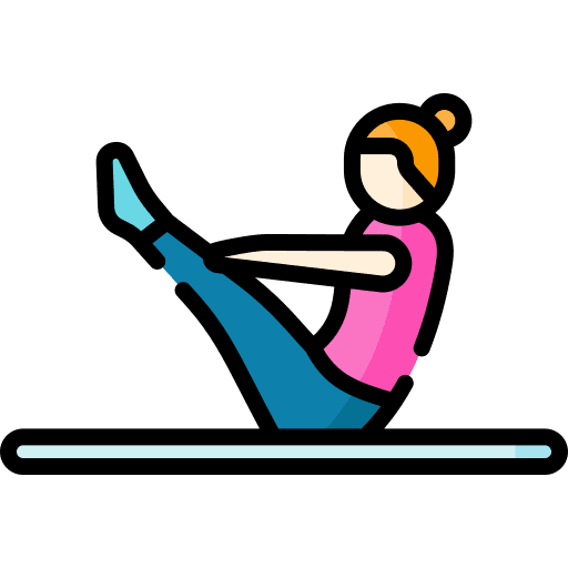 Pilates fitness pilates people icon