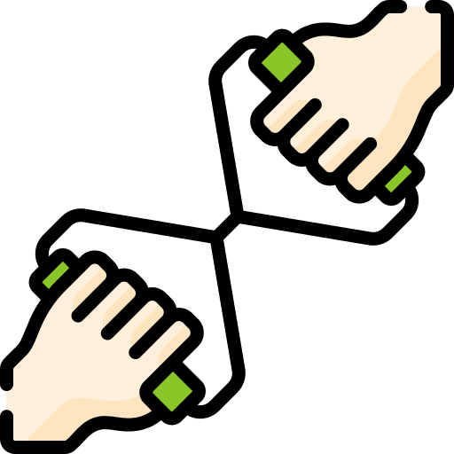 Pilates rope pilates hands icon