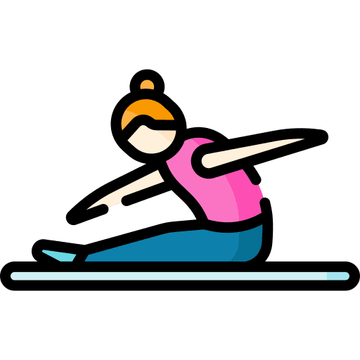 Pilates wellness yoga body icon