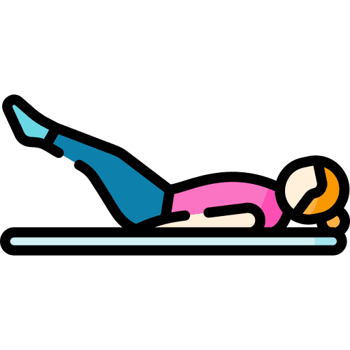 Pilates woman yoga pose icon