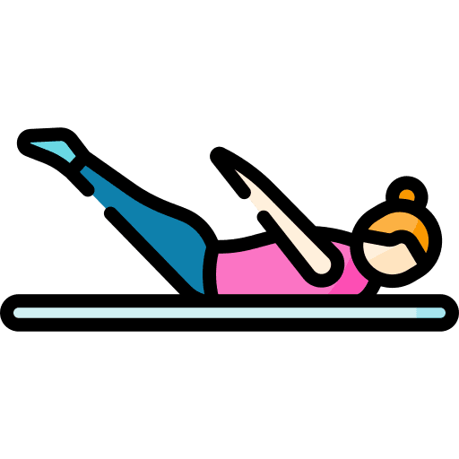Pilates yoga pose wellness icon