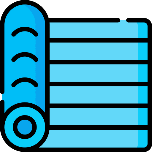 Excercise sport pilates mat icon