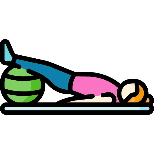 Pilates wellness pilates balance ball icon
