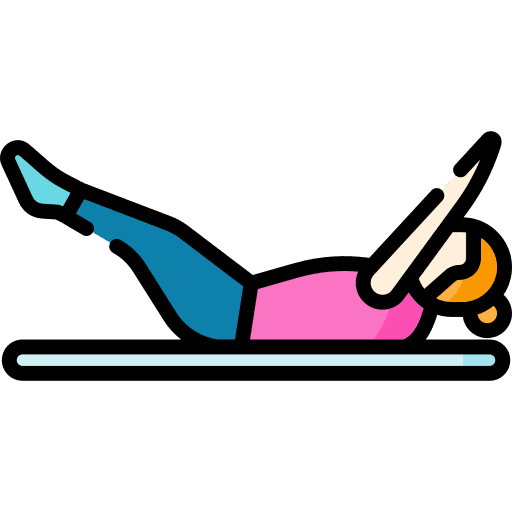 Pilates woman pose body icon
