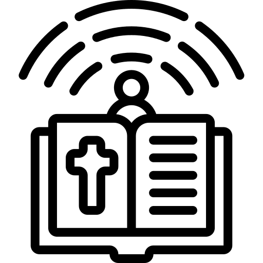 Bible radio bible headphones icon