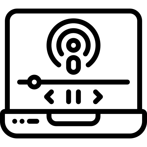 Laptop wifi speech bubble laptop icon