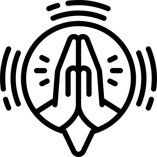 Prayer music and multimedia podcast speech bubble icon