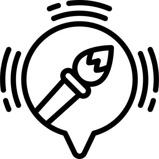 Brush podcast online speech bubble icon