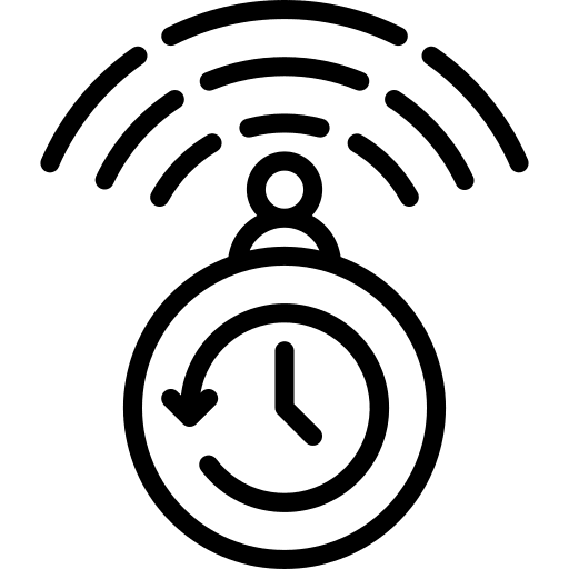 Clock communications online radio icon