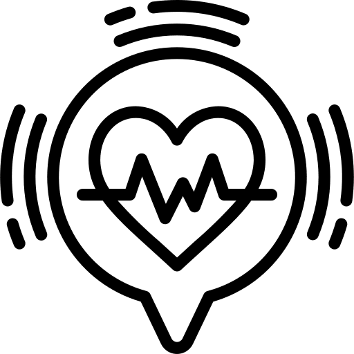 Medical speech bubble radio podcast icon