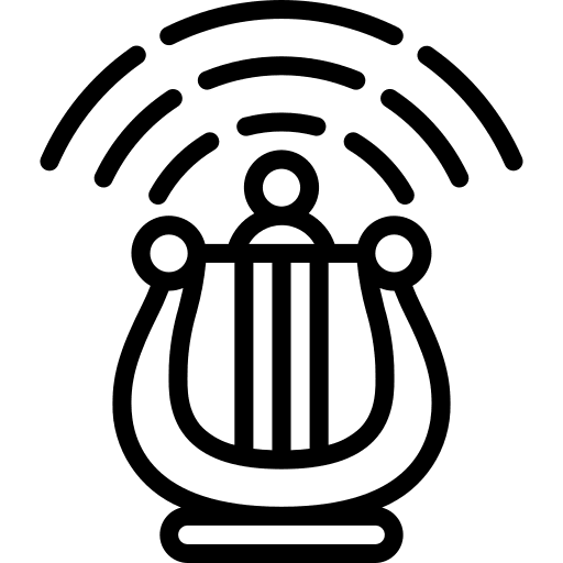 Classical radio wifi headphones icon