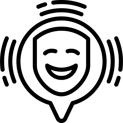 Comedy radio wifi headphones icon