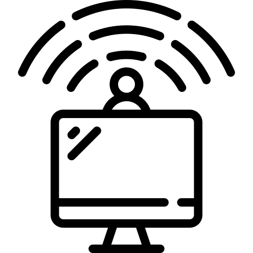 Computer online podcast wifi icon