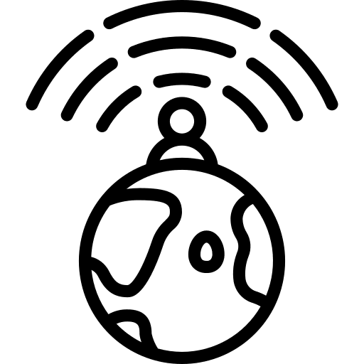 Earth wifi radio earth icon