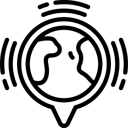 Earth radio headphones music and multimedia icon