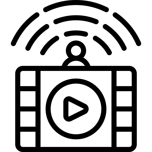 Film communications online headphones icon