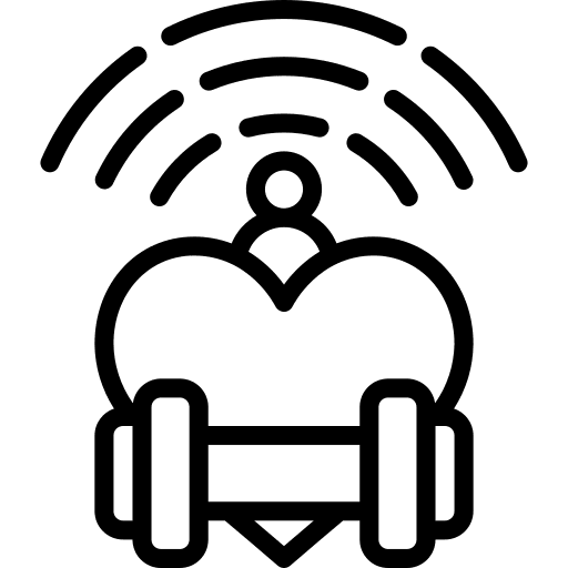 Healthy communications wifi radio icon