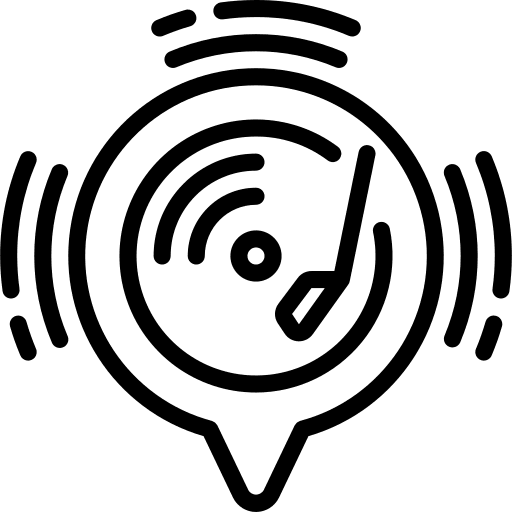 Music speech bubble music and multimedia radio icon