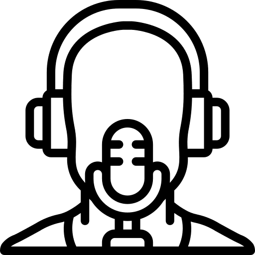 Recording online headphones speech bubble icon