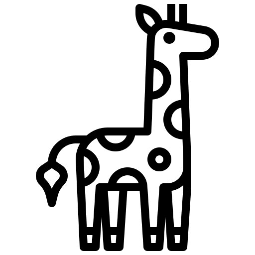 Giraffe mammal wild life giraffe icon