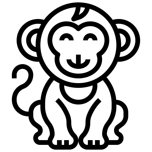 Monkey wild animal wildlife icon