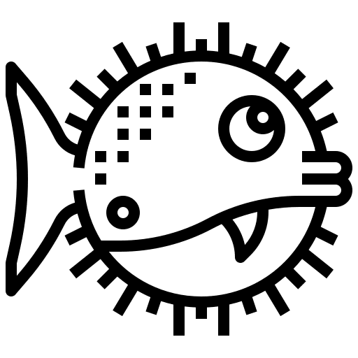 Puffer fish animals fish wild icon