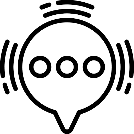 Talk online podcast speech bubble icon