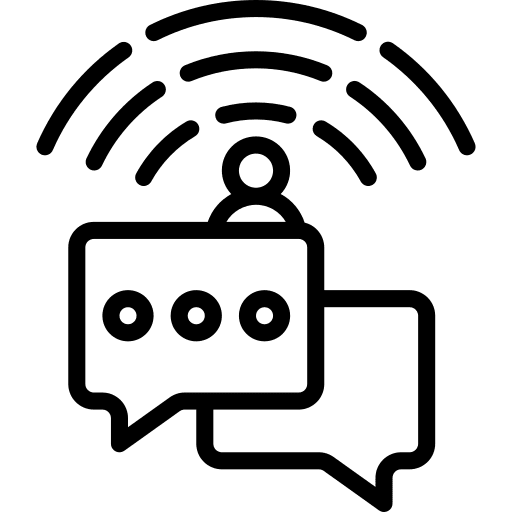 Text online music and multimedia wifi icon