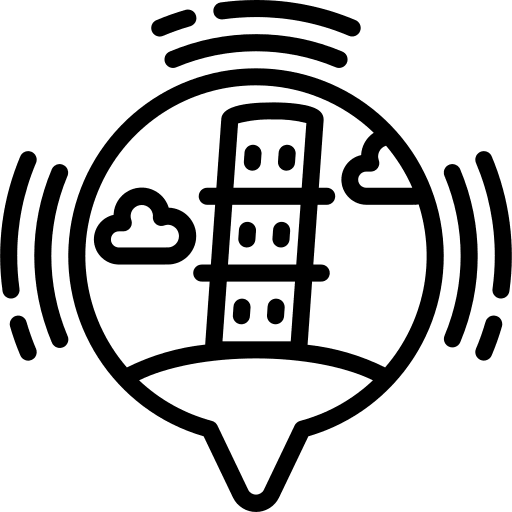 Travel headphones favorite music and multimedia icon